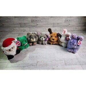 NEW 1994 Puffkins Plush Doll Lot of 7 Swibco 90s Stuffed Animals w/ Tags